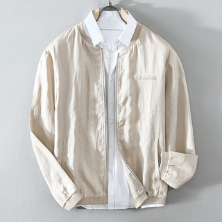 SpringAura 100% Linen Relaxed Jacket
